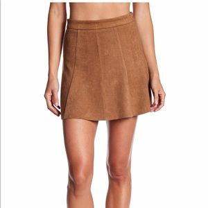 Level 99 Kenzie A-Line Faux Suede Mini Skirt